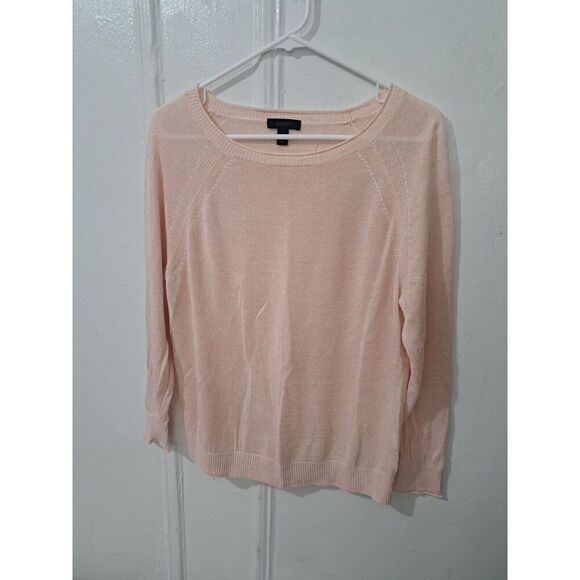 J Crew Womens Small Summer Weight Linen Viscose Sweater Boat Neck Peach - Picture 1 of 9